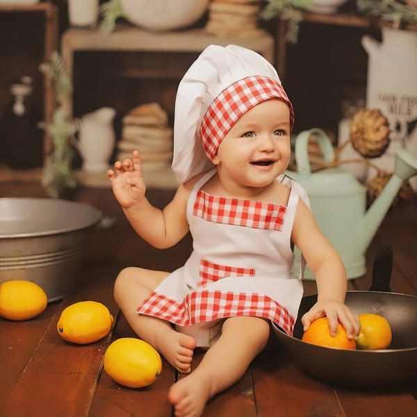 Baby photography chef costumes