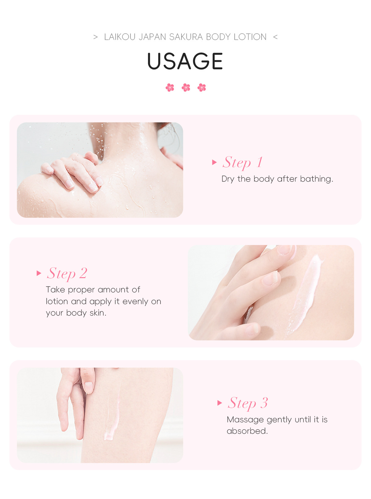 LAIKOU Cherry Blossom Body Lotion 80g Moisturizing, Lingering Fragrance, Hydrating and Moisturizing Skin Lotion in stock from the manufacturer undefined