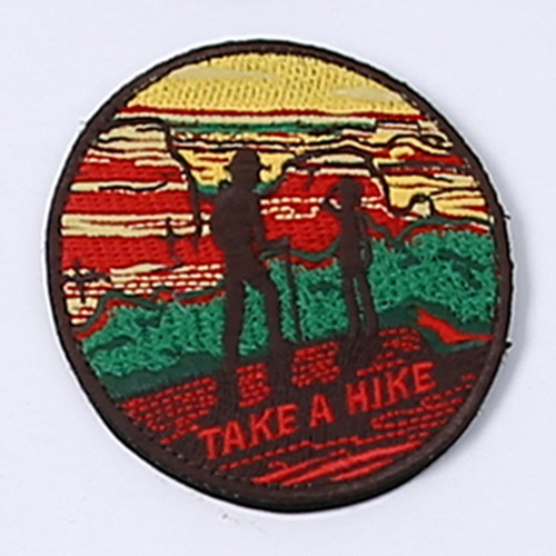 Outdoor Adventure Personality Sticker Toothbrush Embroidery Computer Double-Sided Embroidered Clothing Patch Supply DIY Creative Pin