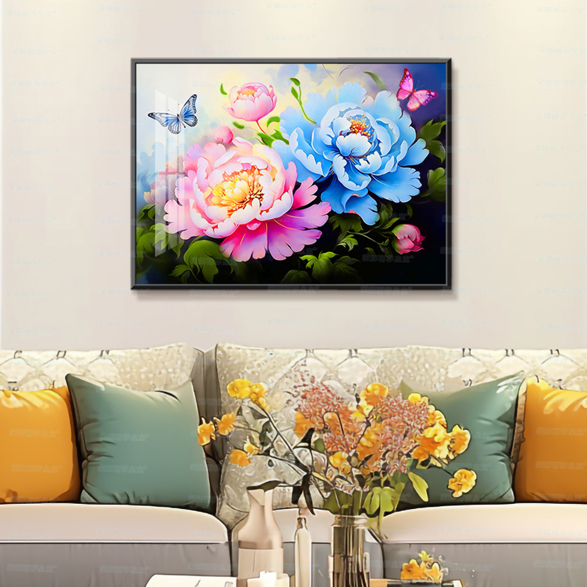 [Algodón importado] Mona Lisa Real bordado cruzado rico amor peonía simple hermoso cálido bordado a mano image 4