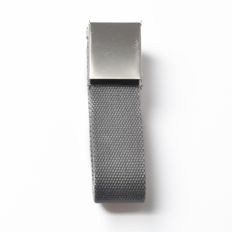 Cinturón lona de algodón tejido de poliéster directo de fábrica cinturón de hebilla Lisa esmerilado cinturón de color caramelo opcional multicolor