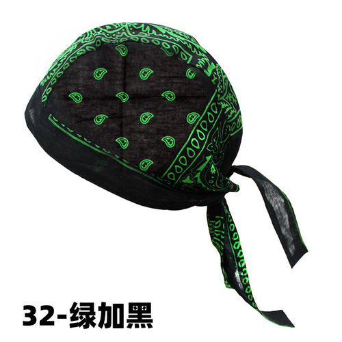 Cross-border hats Western Outdoor Cycling Pirate Hats Cotton Printed Single Walnuts Multicolor Street Dance Hip-Hop Headscarf Hat