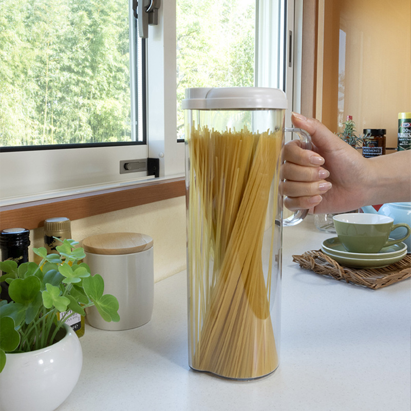 日本进口面条收纳罐意大利面密封罐挂面保鲜罐面条桶食物存储盒