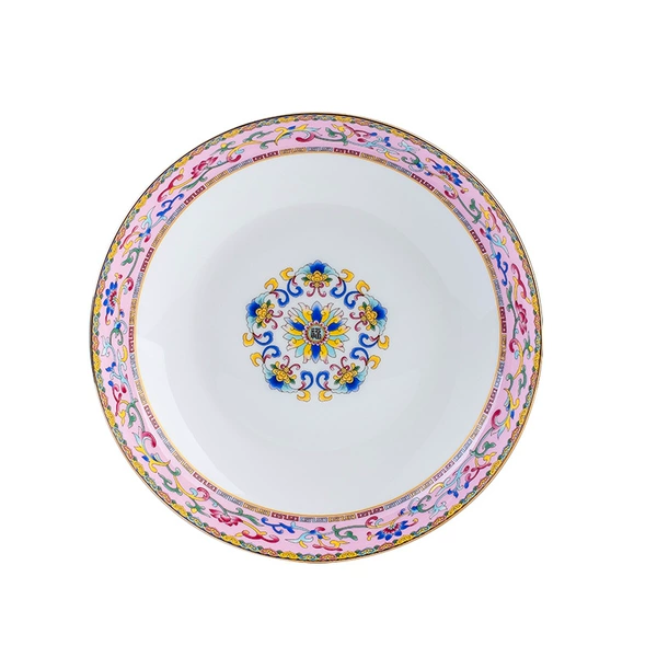 Gold-painted enamel 4-inch flavor plate single
