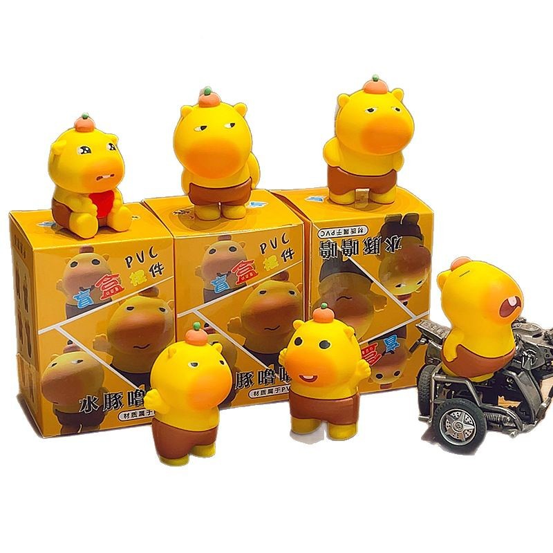 Caja ciega nuevo producto capibara Lulu Motion Series Jugando con el cabello a mano, adornos de juguetes, muñecos, regalos, pellizcos, descompresión