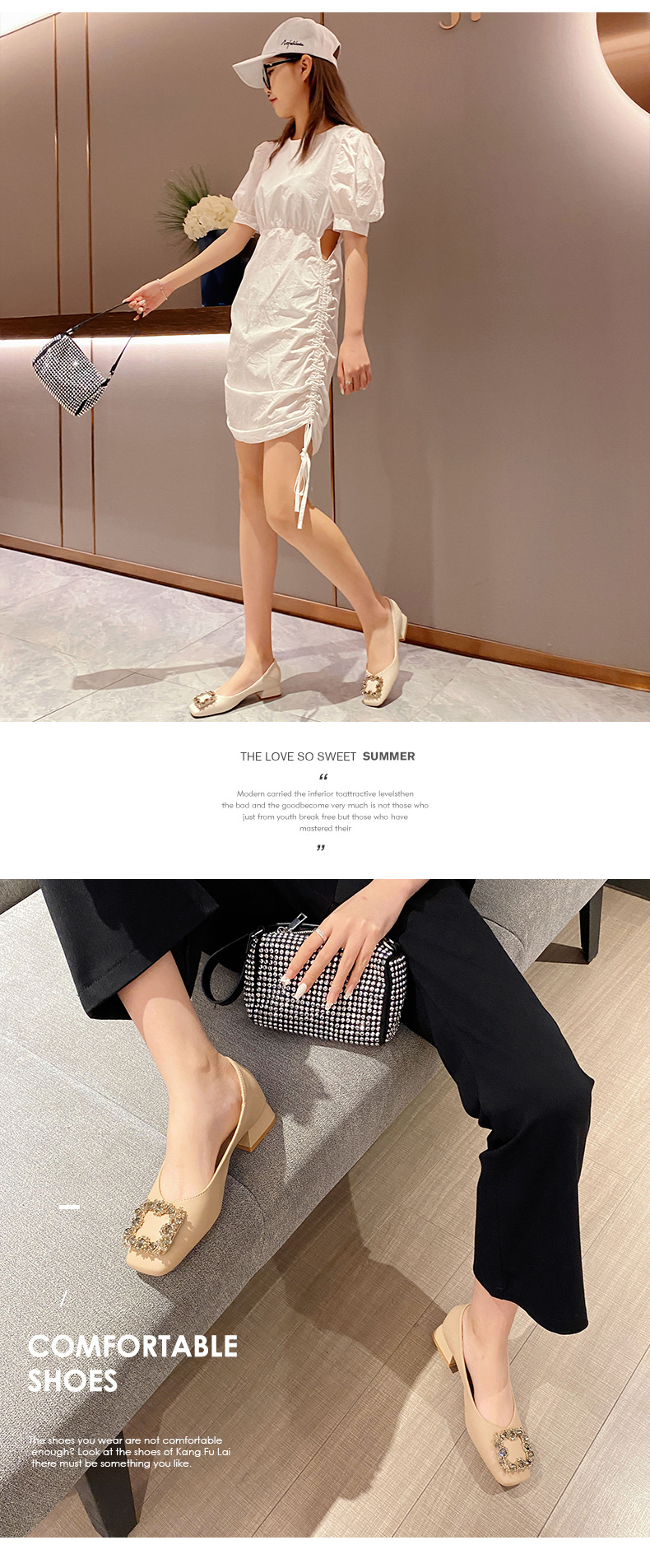 Elegante dames high heels met strass en vierkante neus instappers_voghion.com