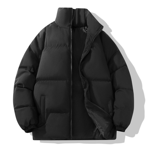 Cozy winter fashion brand warm cotton coat, unisex turtleneck outerwear for men and women