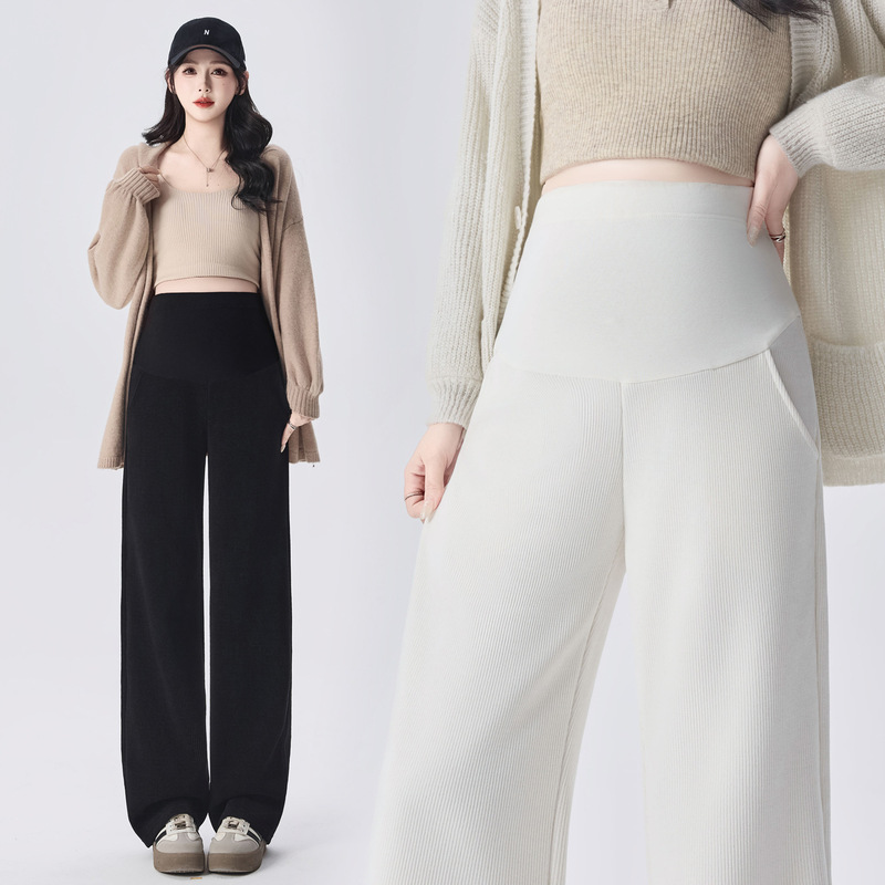 Wide-leg pants for pregnant women, loose and stylish, casual straight-leg design, comfortable and non-constricting around the belly, suitable for spring and autumn wear, and also a great option for fall and winter Wide-leg pants for pregnant women, loose and stylish, casual straight-leg design, comfortable and non-constricting around the belly, suitable for spring and autumn wear, and also a great option for fall and winter