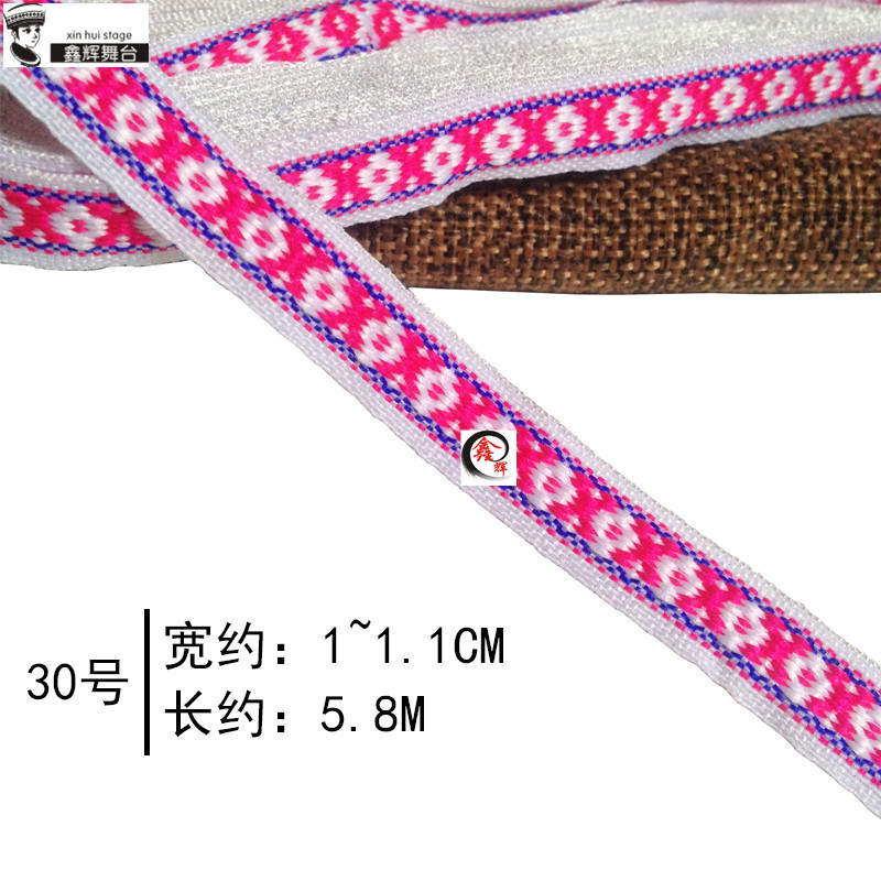 Cinta de Encaje Étnico de 1 cm de Malla Hexagonal y Polietileno para Artesanías