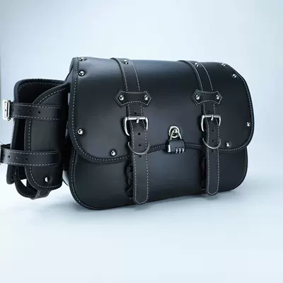 Saddle Bag Side Universal Waterproof – Motorcycle Safety Supplies - black-pair-a-water-bottle-bag