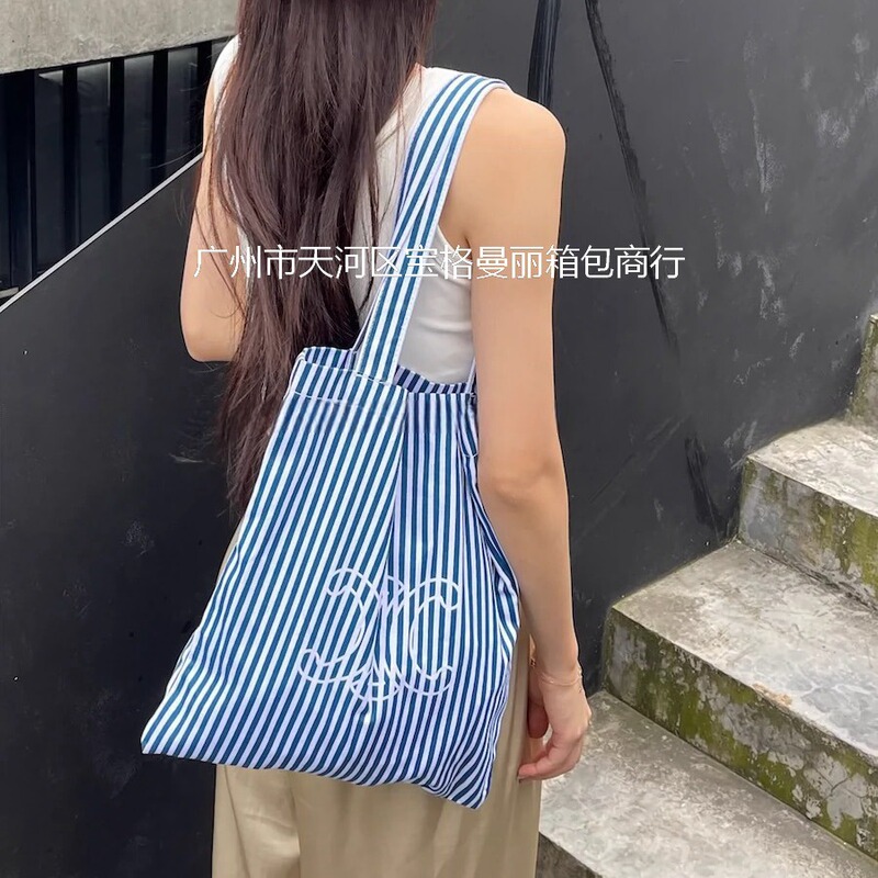 24 New Cel Arc De Triomphe Navy Style Blue Stripesd Canvas Bag Shoulder Satchel Large Capacity Travel Shopping Bag 24 New Cel Arc De Triomphe Navy Style Blue Stripesd Canvas Bag Shoulder Satchel Large Capacity Travel Shopping Bag