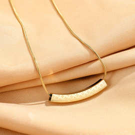 同款经典小众设计四叶草图案微笑造型不掉色钛钢项链配饰品锁骨链