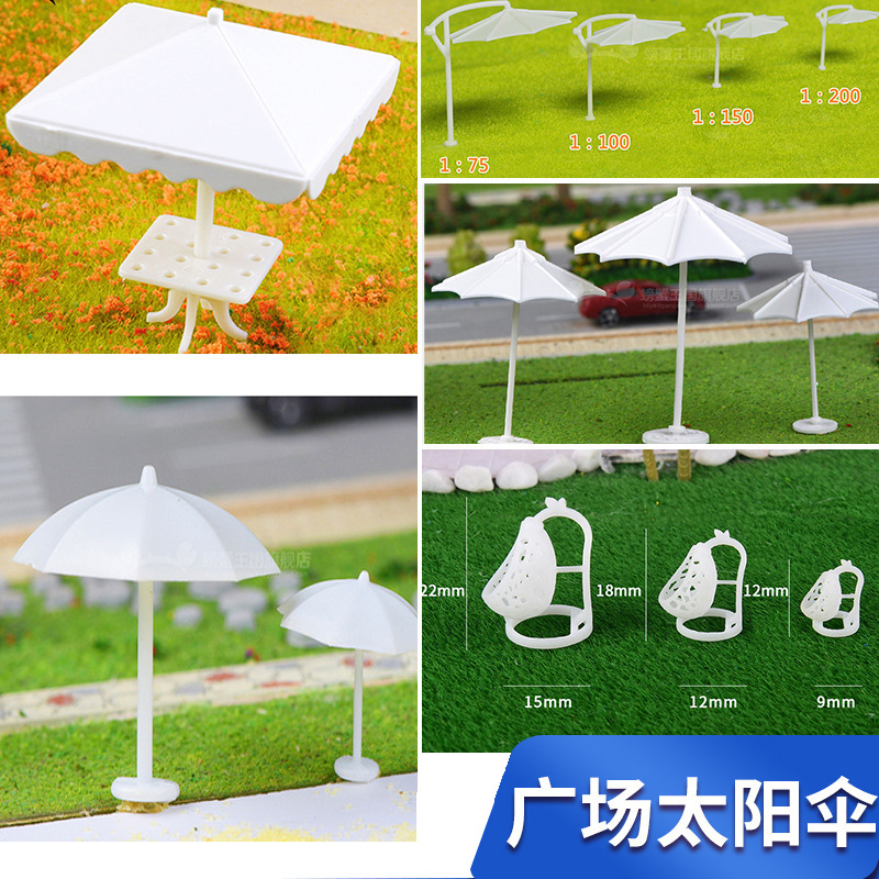 DIY material de mesa de arena modelo de escena modelo paraguas de sol paraguas de vacaciones paraguas de cafetería