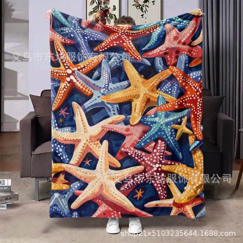 Креативная морская звезда персонализированная удобная детская фланелевая шерсть одеяло подходит для домашних путешествий