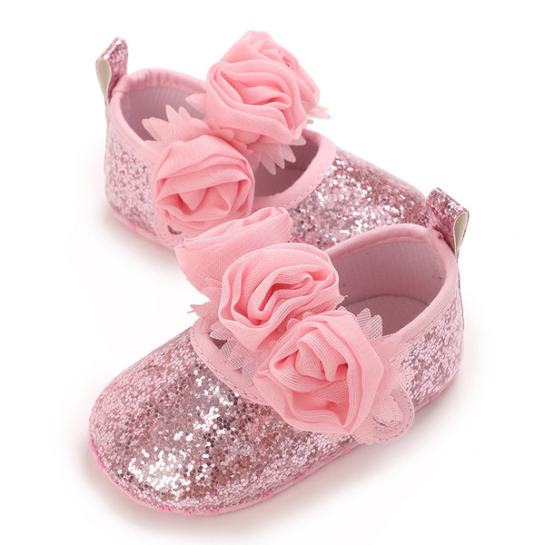0-18 months baby cute soft sole flower decorated PU leather flat…