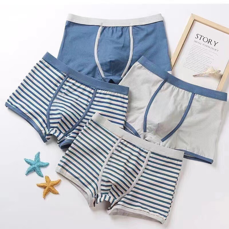 4 Pairs of Pure Cotton Boys' Underwear, Breathable Boxer Shorts for Small, Medium, and Large Children, Boys, and Teenagers 4 Pairs of Pure Cotton Boys' Underwear, Breathable Boxer Shorts for Small, Medium, and Large Children, Boys, and Teenagers