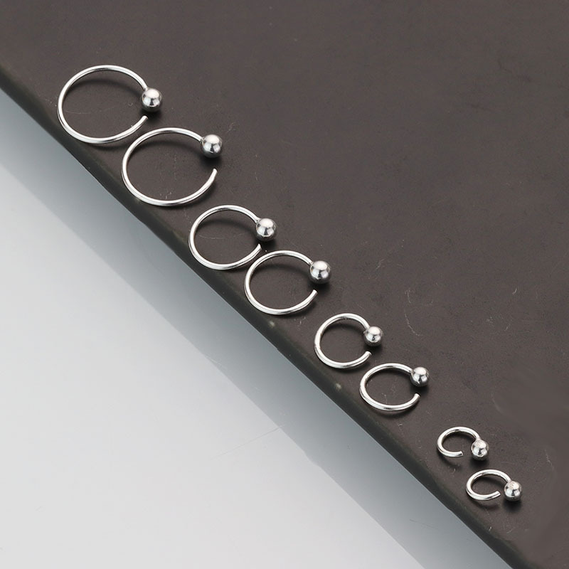 S999 Sterling Silver Earrings Women's Round Bead Simple Light Luxury Ear Studs Men's Korean-style Niche Fashion Ins Earrings for Women