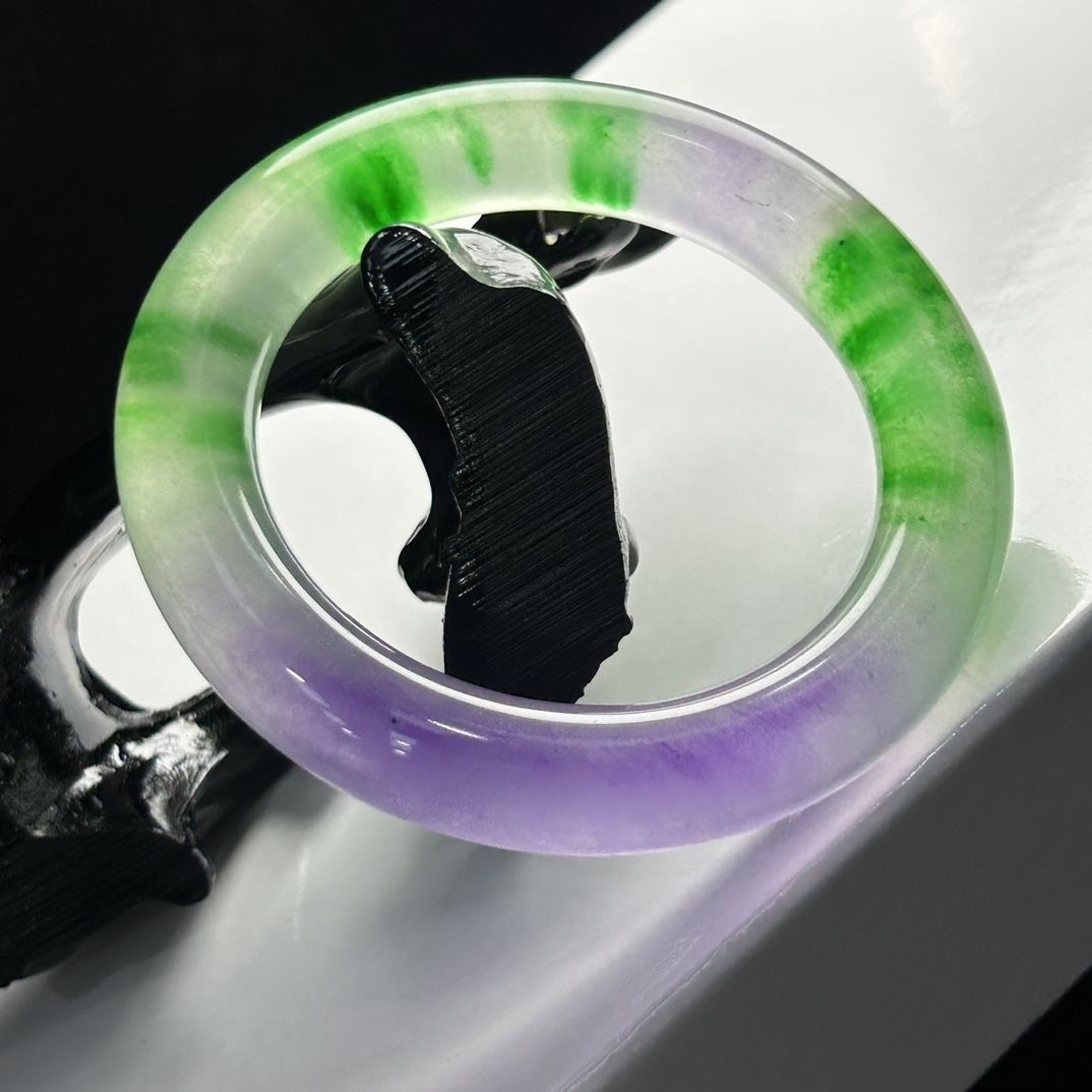 石英岩玉手镯批发仿缅甸翠手镯紫罗兰手镯女款新坑三彩玉镯子