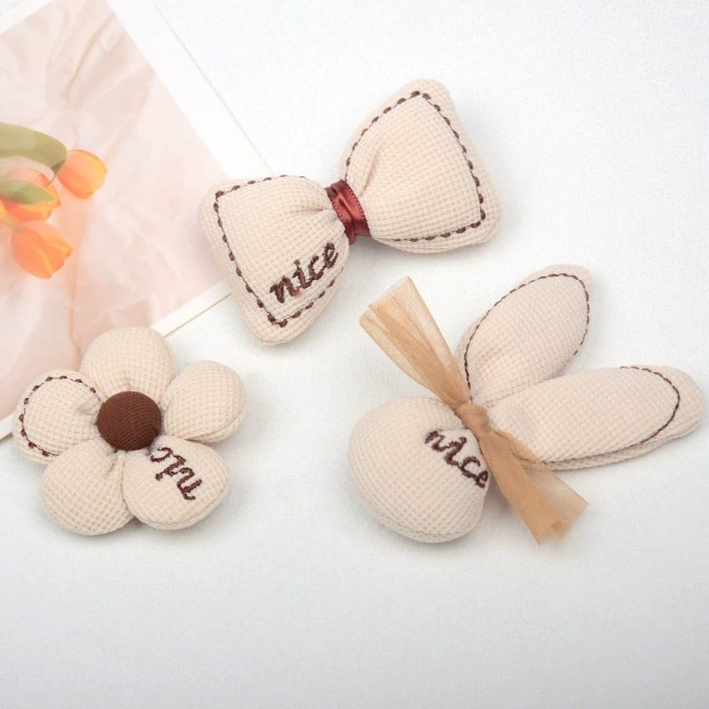 Demi-season rabbit, bow tie, hair accessory with accessories, Korean style, flowered