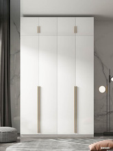 卧室开门大衣柜现代衣橱小户型平开式白色二三四五六门衣帽间