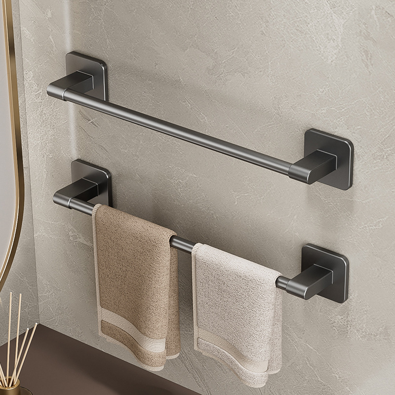 Towel Shelf Toilet Hole-free Wall Hanging Rack Bathroom Towel Single-pole Toilet Toilet Toilet Storage Rack