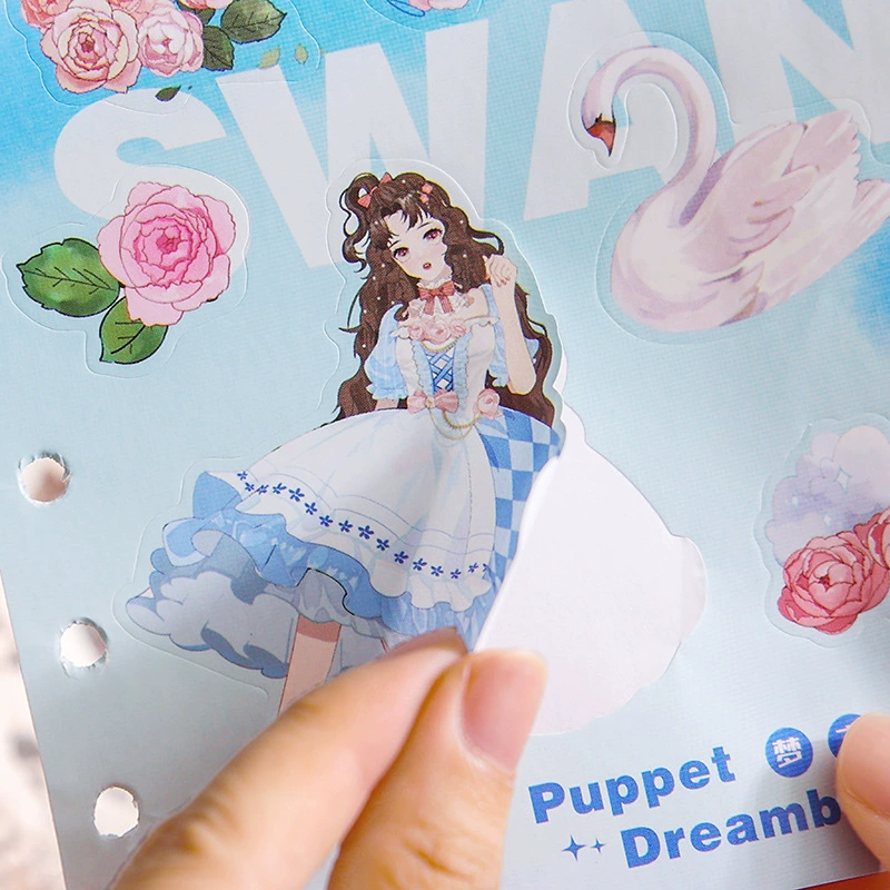 扶柚 Living страница книга, кукла-перчатка, коллекция Dream, милый мультяшный DIY раскрывающиеся заметки блокнот