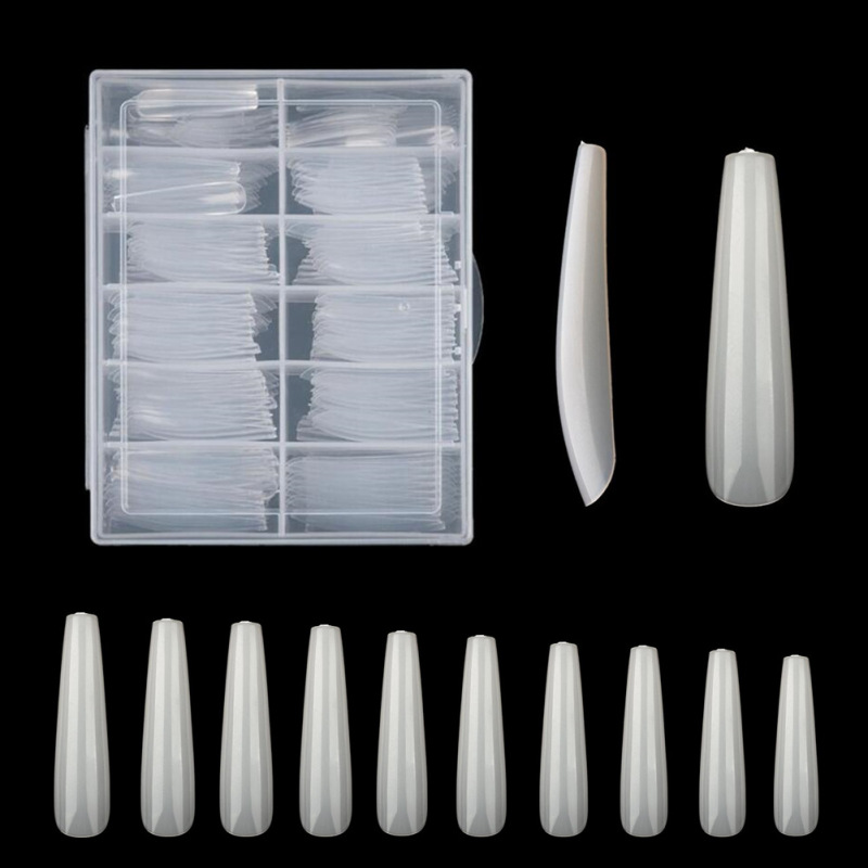 120 PCs boxed wear nail solid color super lengthened flat head coffin ballet fake nail nail nail extension patch 120 PCs boxed wear nail solid color super lengthened flat head coffin ballet fake nail nail nail extension patch