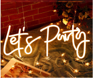 42 * 18cm White let 's Party