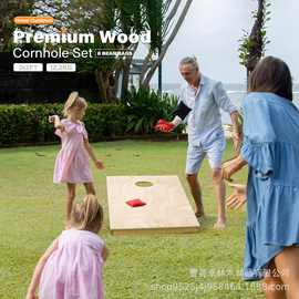 跨境多功能实木沙包板可折叠儿童投掷沙包板玉米洞游戏板亲子游戏