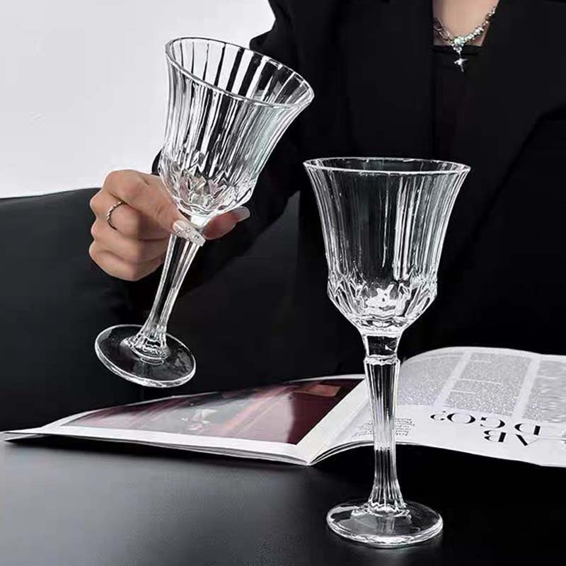 Taza alta de lujo de estilo europeo, copa de vino blanco, copa de cóctel francesa, copa de champán de vino de vidrio para el hogar