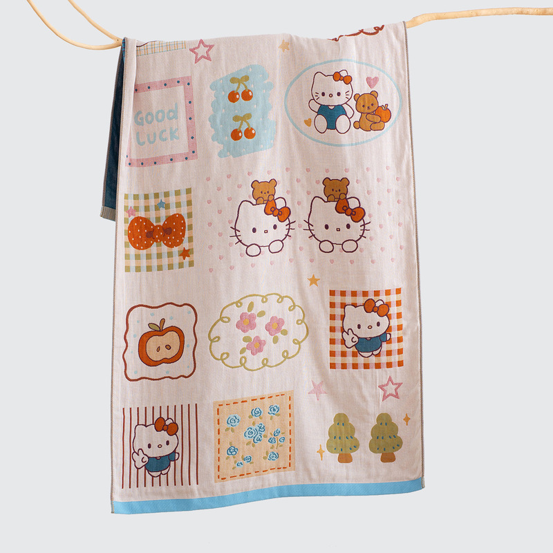 80X160Cm Maillard 5-Layer Gauze Enlarged and Thickened Bath Towel, Pure Cotton for Children and Household Use 80X160Cm Maillard 5-Layer Gauze Enlarged and Thickened Bath Towel, Pure Cotton for Children and Household Use
