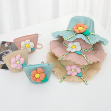 女童帽子春秋季洋气夏季遮阳帽草帽大檐防晒太阳帽亲子沙滩帽女帽