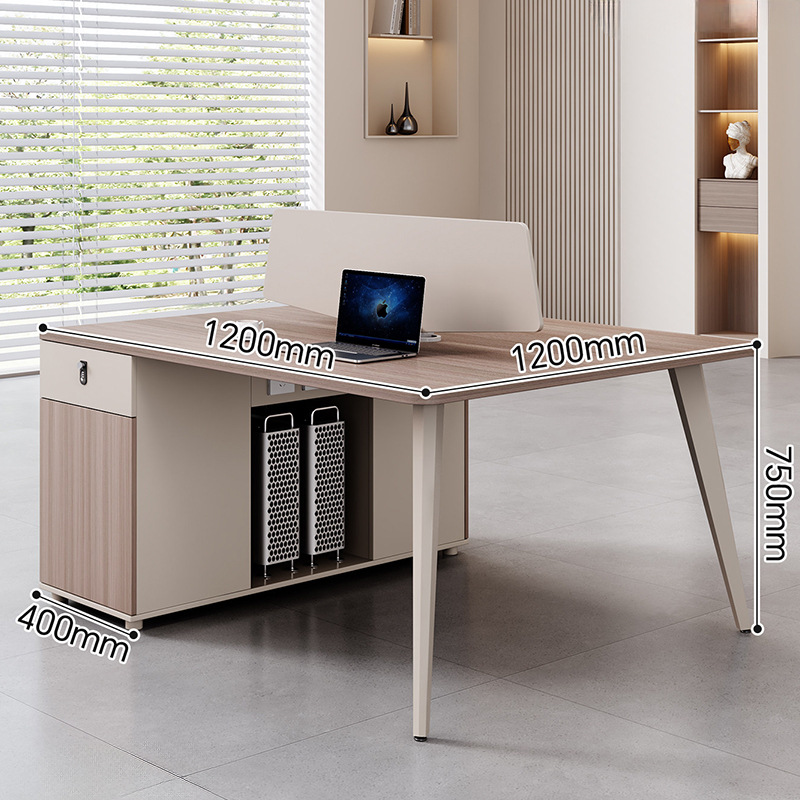 Mesa de oficina de venta directa de fábrica de doble posición de personal de escritorio de pantalla de escritorio de finanzas de escritorio de oficina moderna y simple