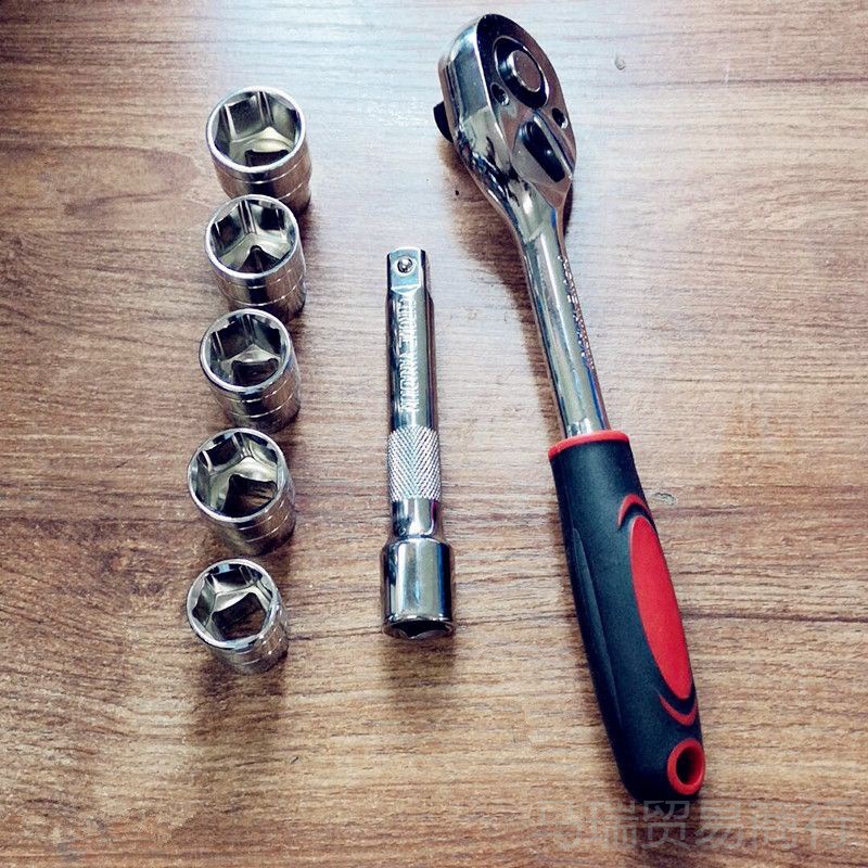 棘轮扳手加长接杆24齿扳手17192123套筒汽修轮胎