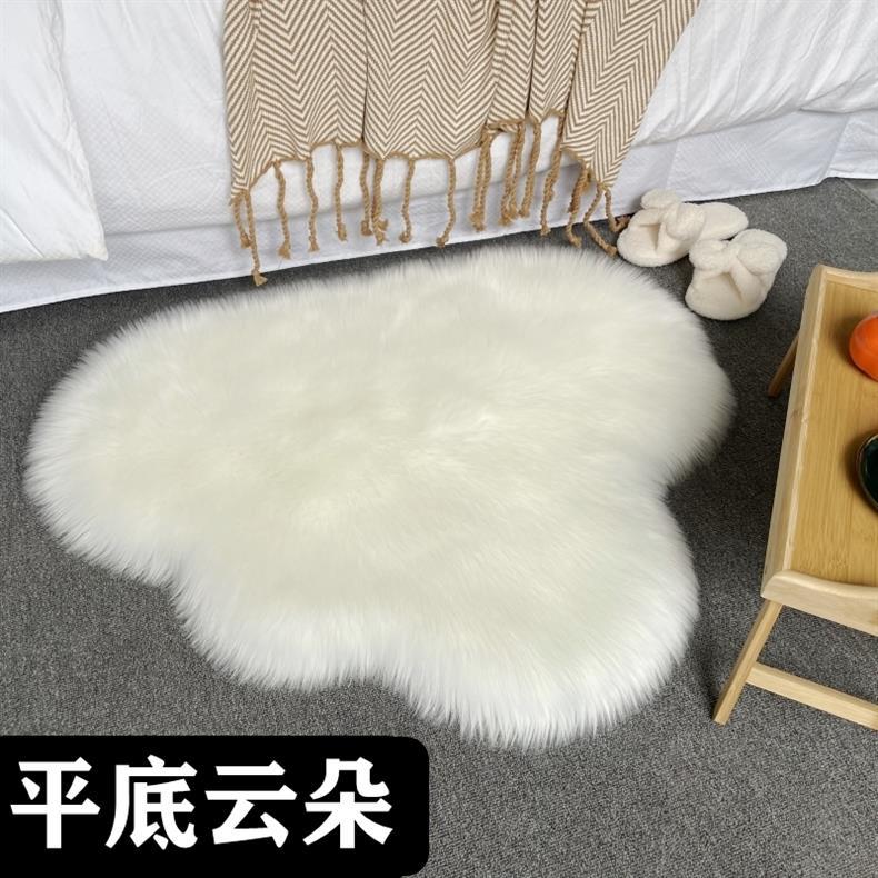Carpet Door Mat Can Be Cut, Wabi-Sabi Style Carpet, Light Luxury Floor Mat, Silent Tatami Bay Window, Double-Sided Gray-White Carpet