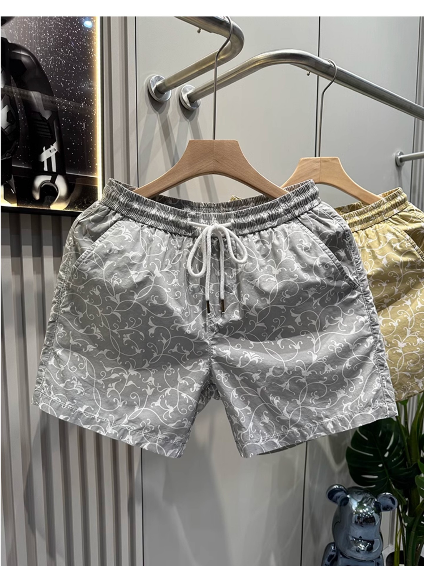 Summer Print Men's Shorts Trendy Design Loose Fit Versatile Sporty Casual Four Quarter Length Pants_viptrois.com