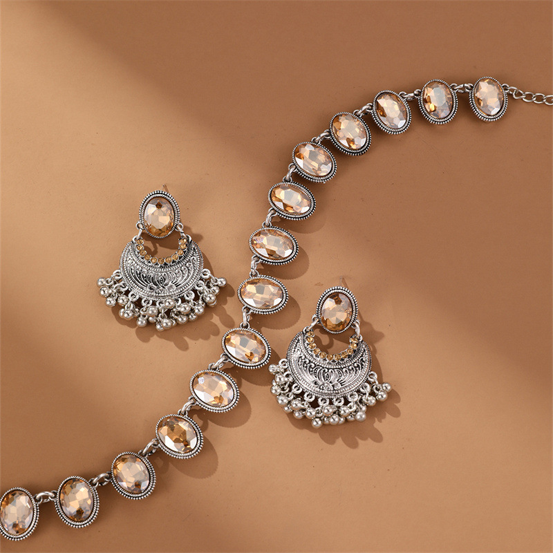 Designer Ethnic Jewelry Set With Red Gemstones For Women_voghion.com