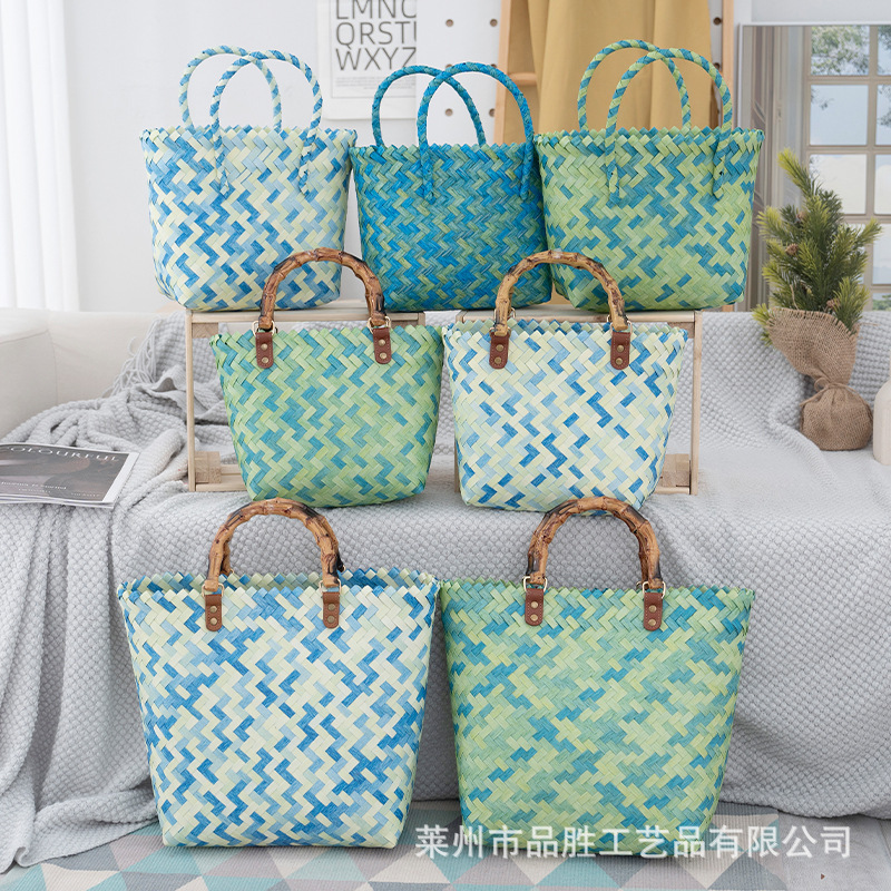 Red Riding Book Same Style Bamboo Handbag for Shopping Basket Retro Simple Outgoing Large Capacity All-match Woven Handbag Red Riding Book Same Style Bamboo Handbag for Shopping Basket Retro Simple Outgoing Large Capacity All-match Woven Handbag