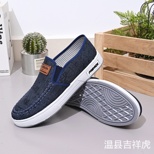 Old Beijing cloth shoes men's thickened soft sole non-slip dad shoes spring and autumn new breathable middle-aged and elderly slip-on casual shoes