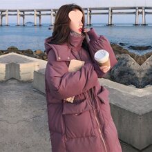 棉服女2025年冬季新款外套学生韩版中长款过膝宽松加厚面包服