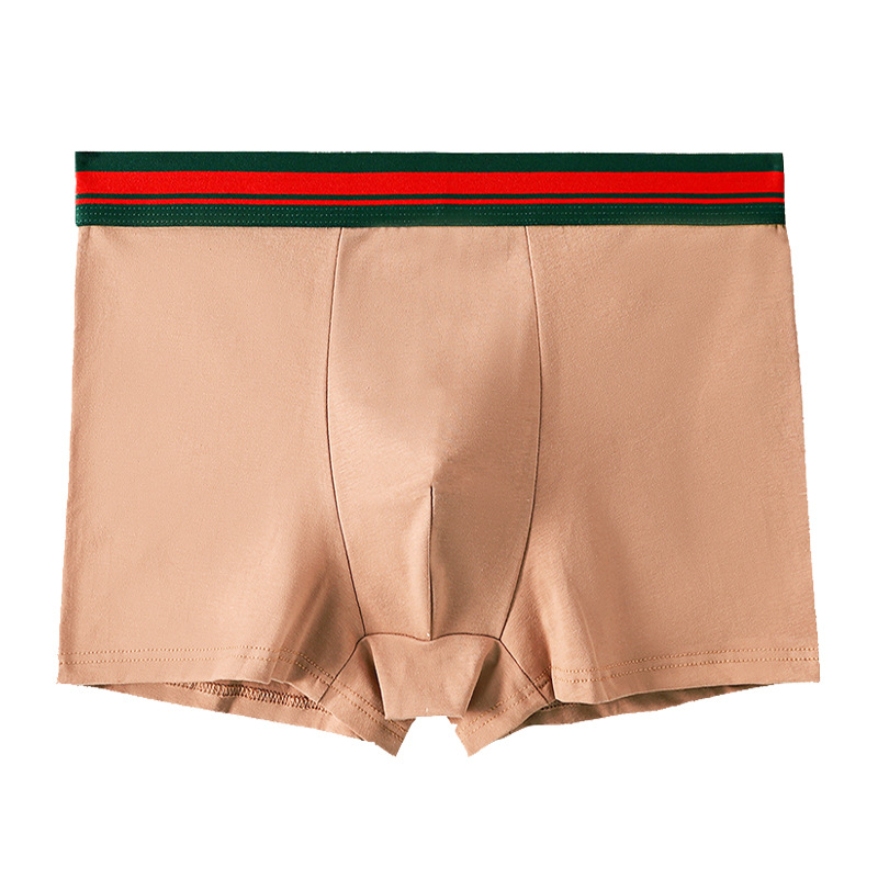 Pantalones de algodón de alto grado para hombres antibacterianos transpirables entrepierna de grafeno impresión de color sólido pantalones de regalo para hombres