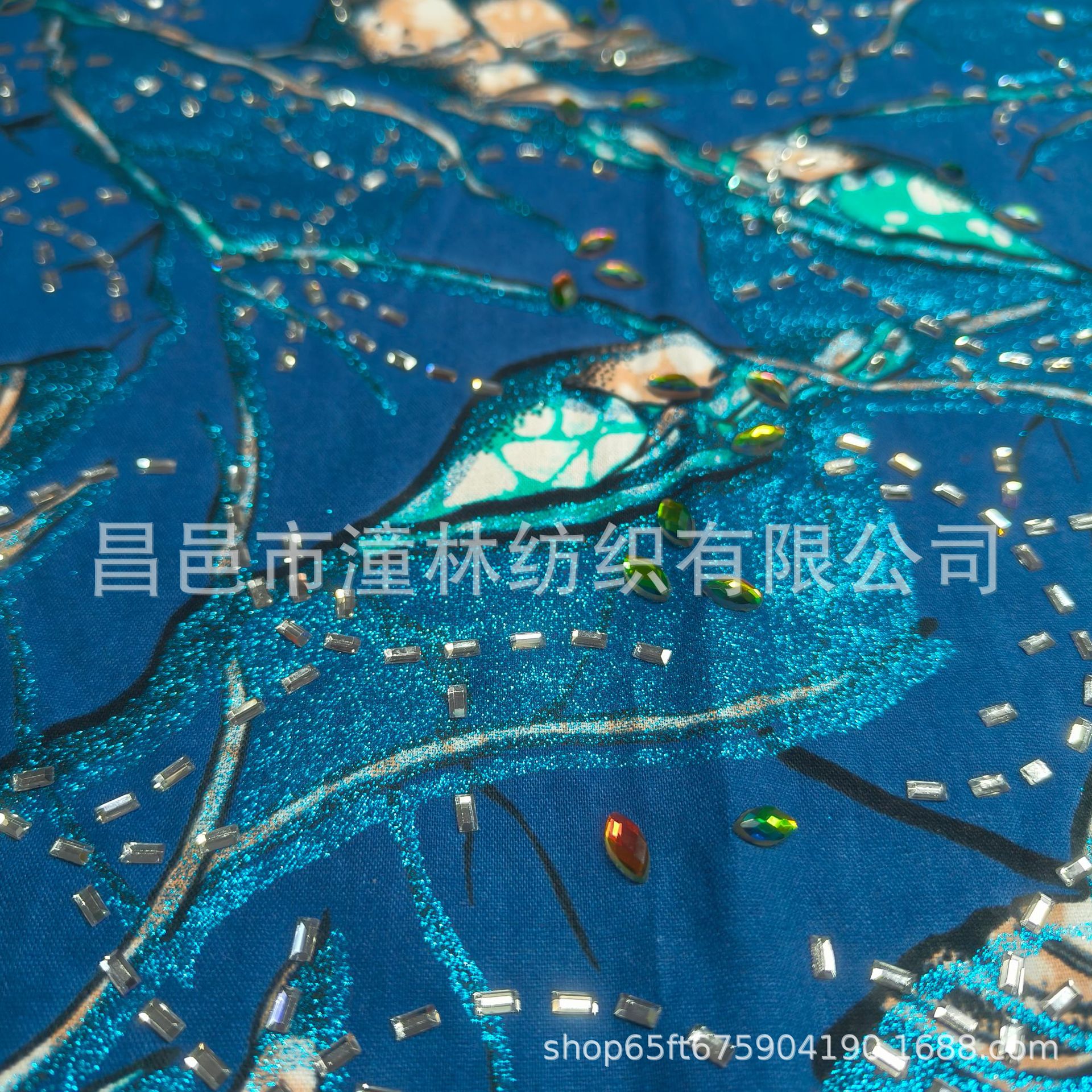 全棉非洲蜡印布蜡染布 金粉银粉 彩砂 烫LOGO金 烫钻 彩钻 加香