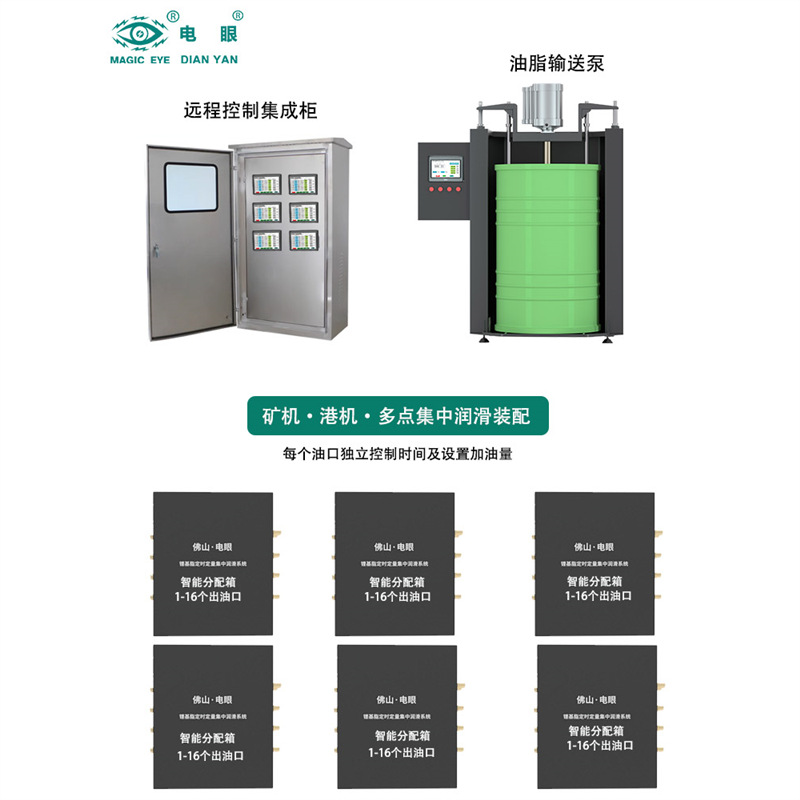 Sistema de lubricación centralizado automático de aceite seco de grasa lubricante dispensador de grasa a base de litio de máquina de mantequilla cuantitativa de tiempo multipunto image 2