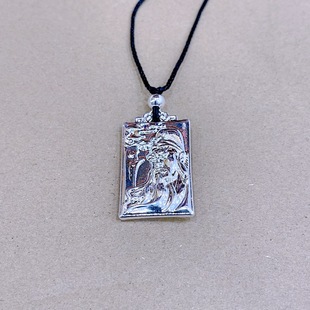 Silver-Plated Guan Gong Pendant Men's Domineering Walt God of Wealth Guan Erye Yi Bo Yun Tian Guan Gong Tag