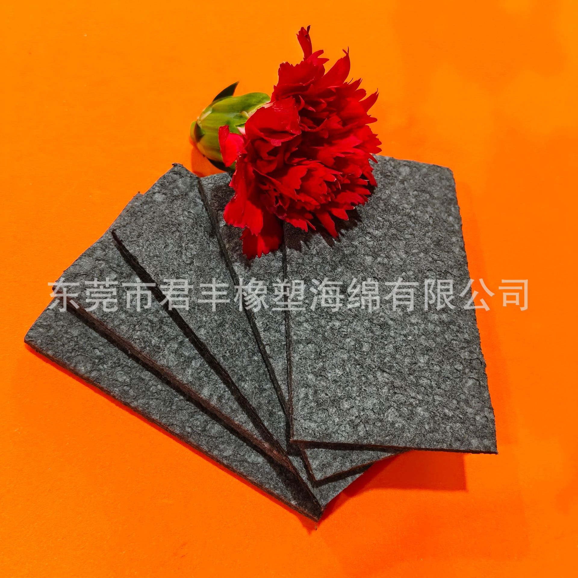黑色3mm干态压缩木浆棉吸水膨胀变大吸油洗碗海绵 烙铁头清洁海绵