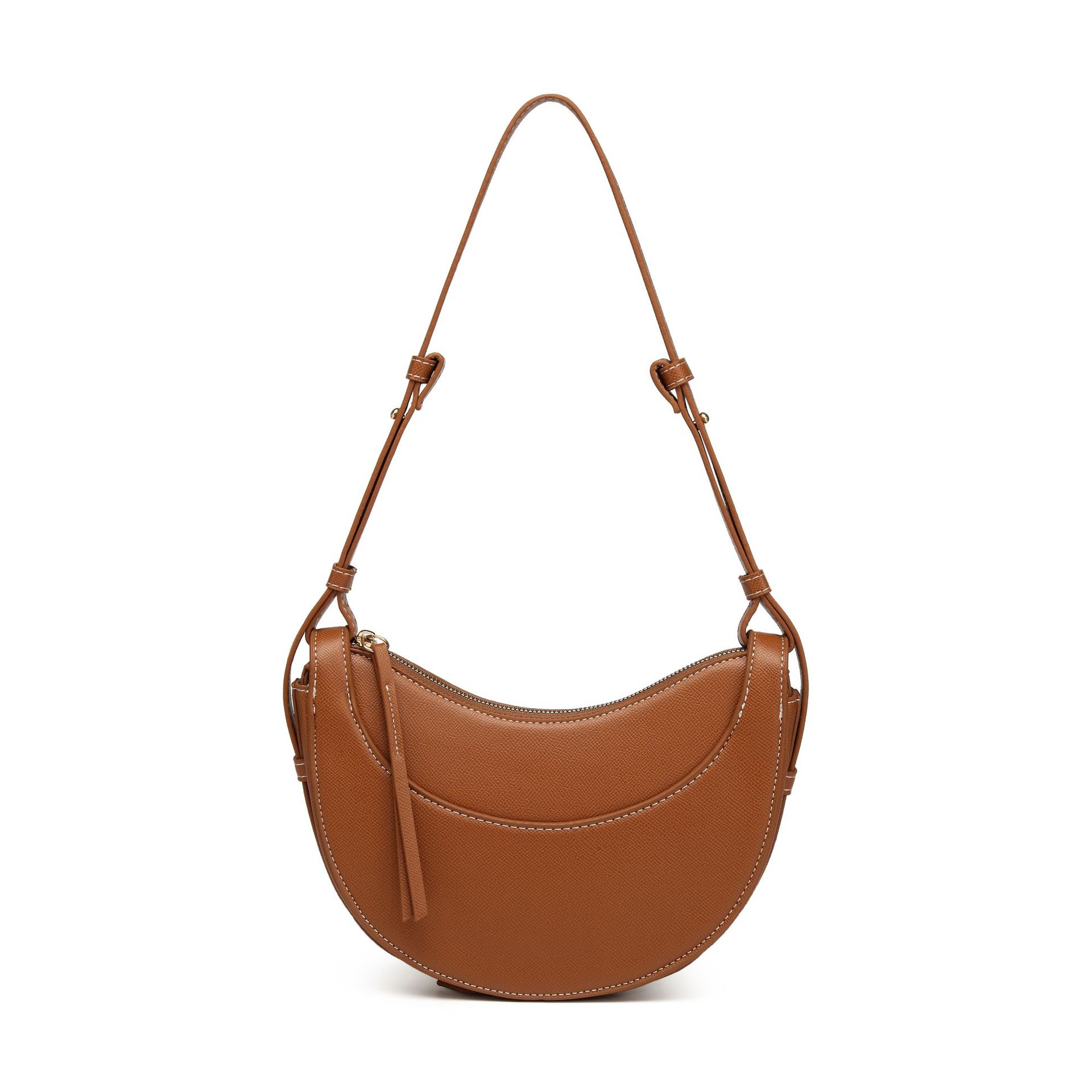 French Niche Design Crescent Saddle Bag European and American Retro Shoulder Bag Women's Light Luxury Underarm Bag Women's Crossbody Bag