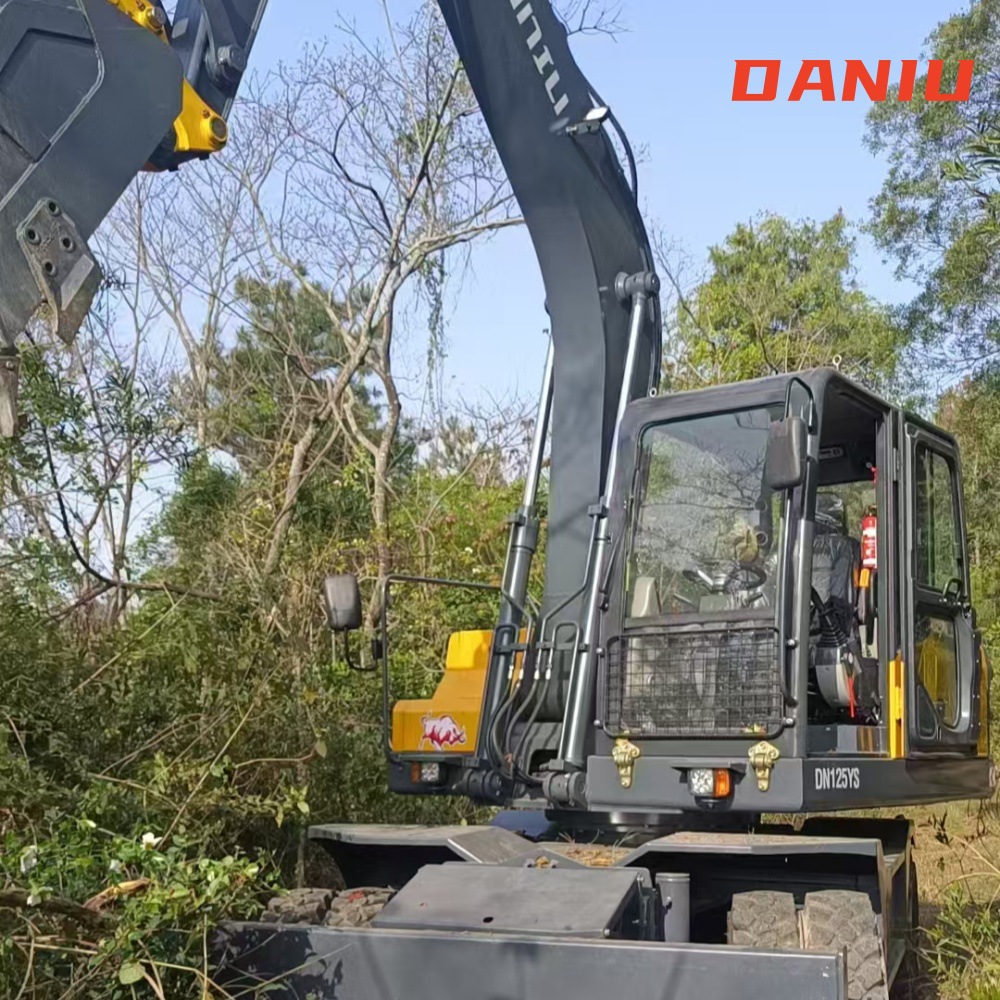 全景驾驶室轮式挖掘机 1.5吨柴油小型轮胎挖机 市政园林专用设备