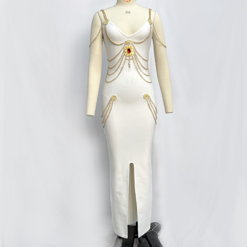 Elegant Women's Bandage Evening Dress For Formal Prom Occasions_voghion.com