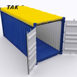 40ft open container tarpaulin OT container open top protective cover rain cover cloth cover cloth with 33 m wire rope