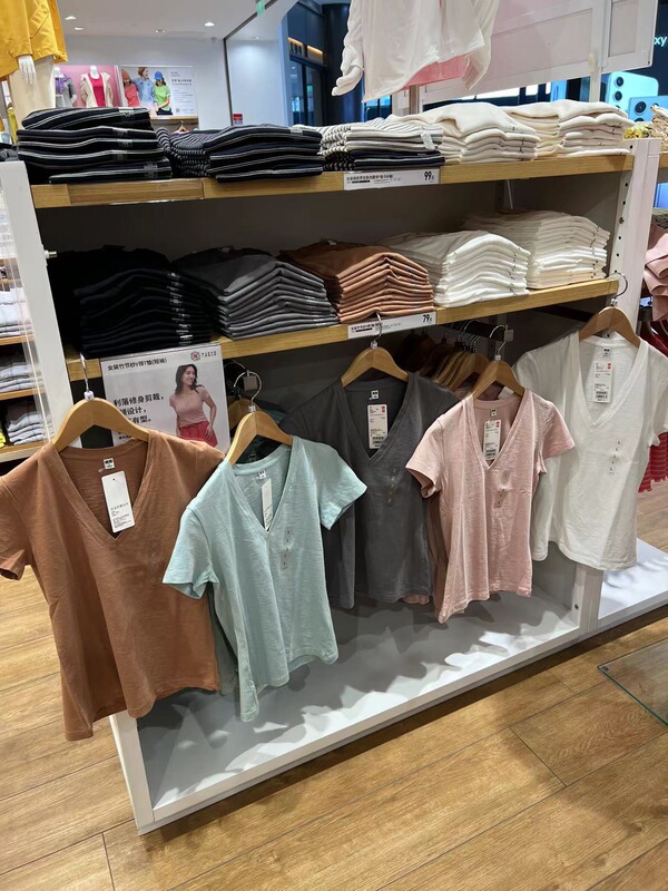2023 Summer Women's Casual and Easiest for Match Bamboo Yarn T-Shirt Slim V Neck Short Sleeve T-Shirt 456005 2023 Summer Women's Casual and Easiest for Match Bamboo Yarn T-Shirt Slim V Neck Short Sleeve T-Shirt 456005